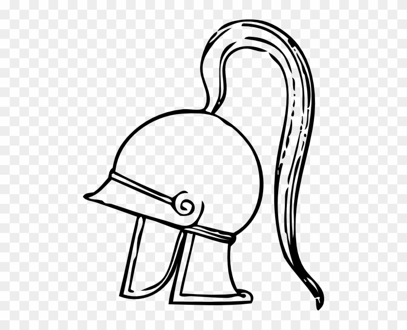 Free Vector Greek Helmet Clip Art - Draw A Roman Helmet #200260