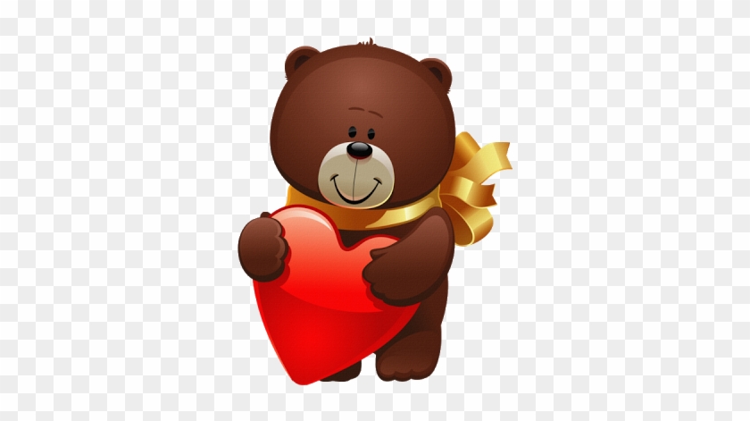 Girl Teddy Bear Clip Art - Гифки С Сердечками #200378