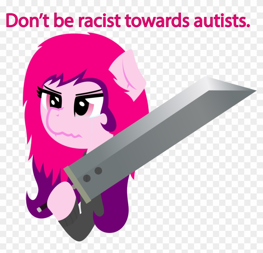 Autist, Buster Sword, Clothes, Final Fantasy, Hoodie, - Racism #1227290