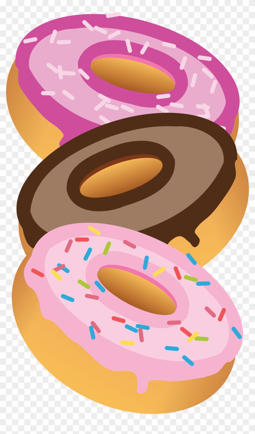 Free Clipart Of A Trio Of Donuts - Transparent Donit Clipart #1228153