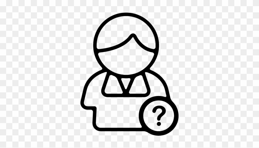 Question Mark On A Person Symbol Vector - Icon #1228235