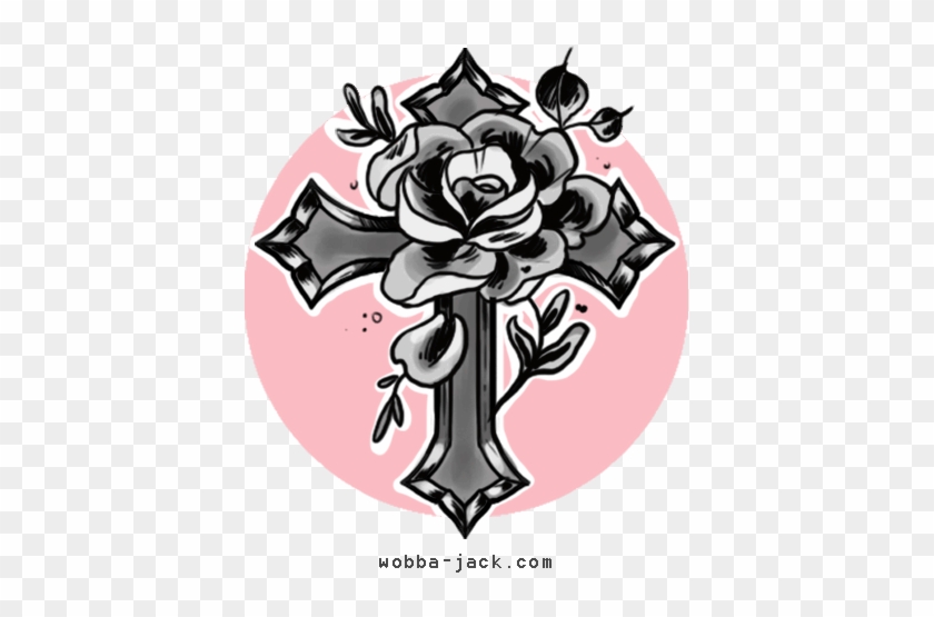 Significato Tatuaggio Rosa Croce Wobba-jack Tattoo - Croce Tattoo Old School #1228465