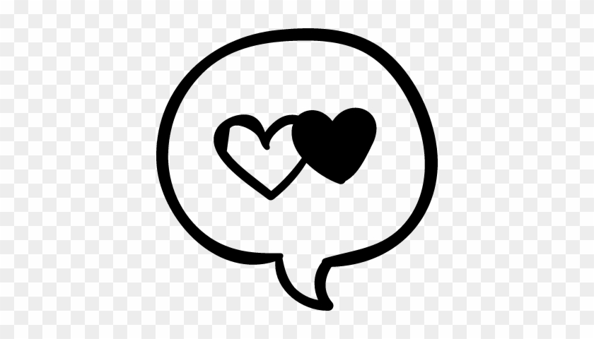 Speech Bubble With Two Hearts Vector - Bocadillo Corazon Png #1228839