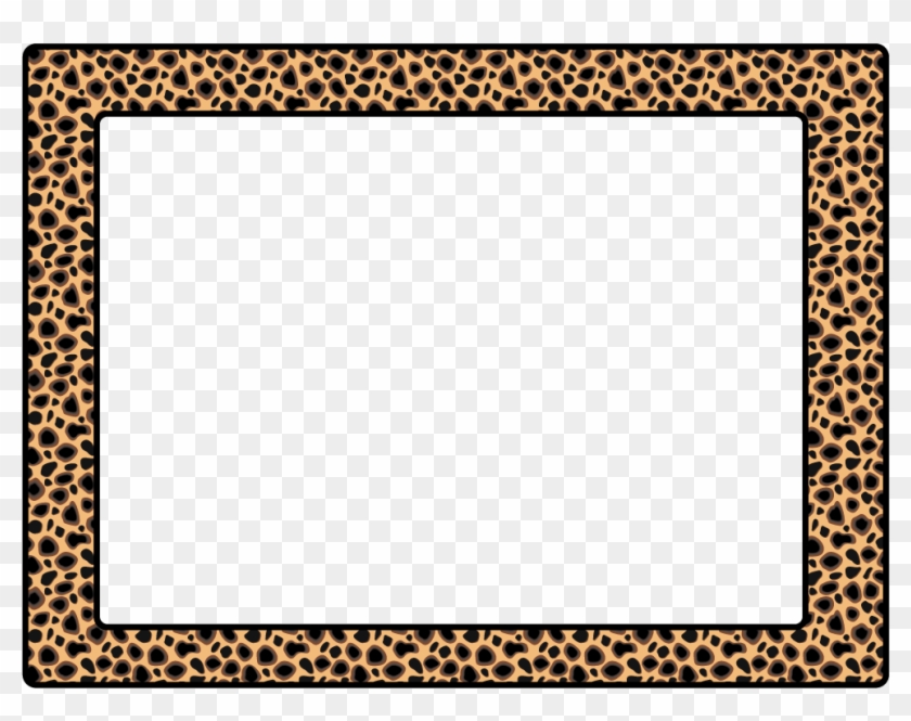 Leopard Print Border Template - Animal Print #1229393
