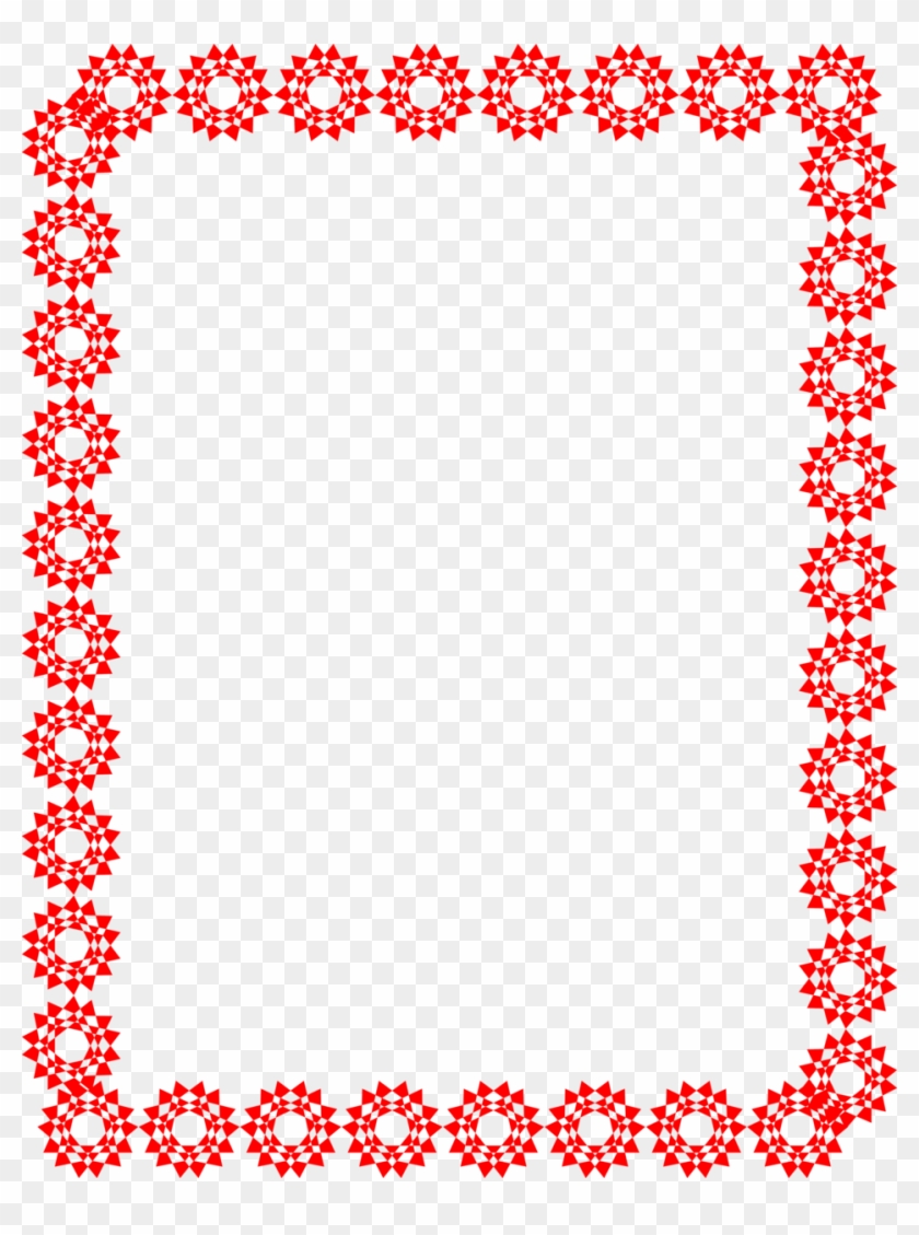 Illustration Of A Blank Frame Border Of Red Star Shapes - Circle #1230166