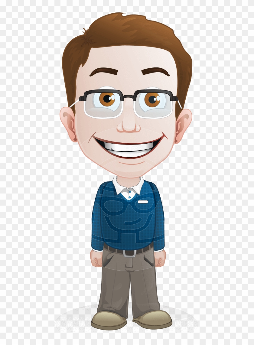 Vector Smart Student Character - Vector Smart Student Character #1230550