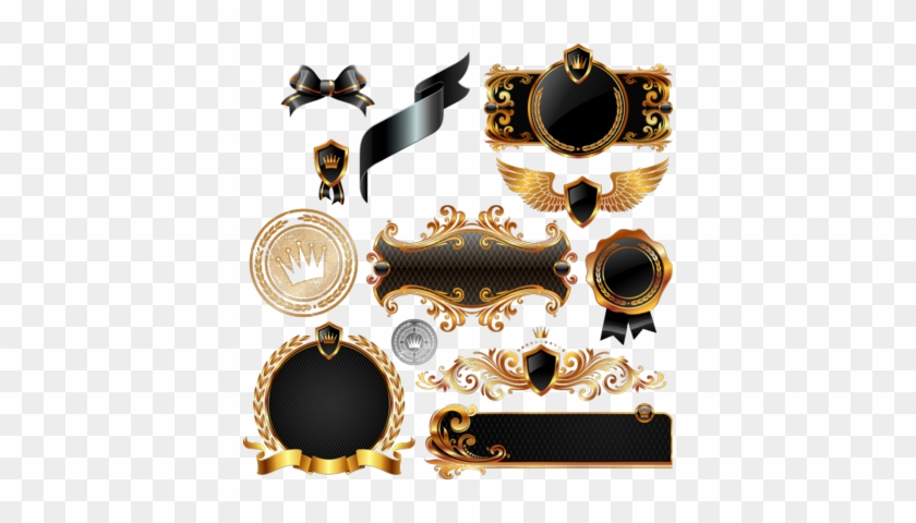 Black Gold Vector Png #1231076