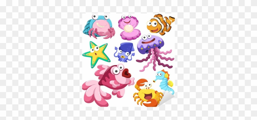 Cartoon Sea Animal Illusration Collection Sticker • - Cartoon #1232177