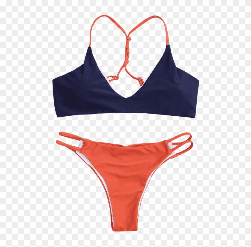 Zaful Womens Strappy Scrunch Butt Bikini Set - Bikini #1234648