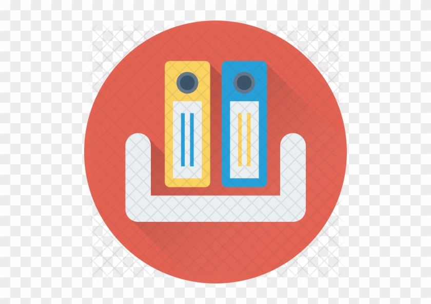 File Folders Icon - Circle #1235393