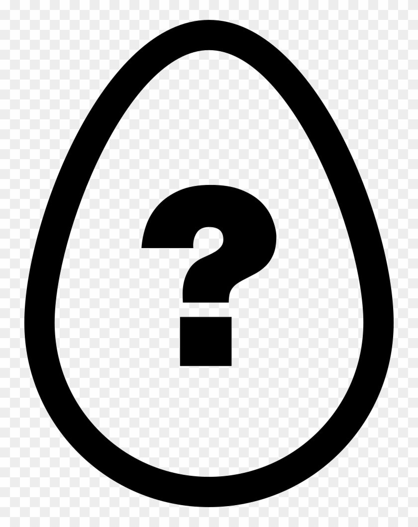 Egg Outline With Question Sign Inside Comments - U In Circle Symbol #1235934
