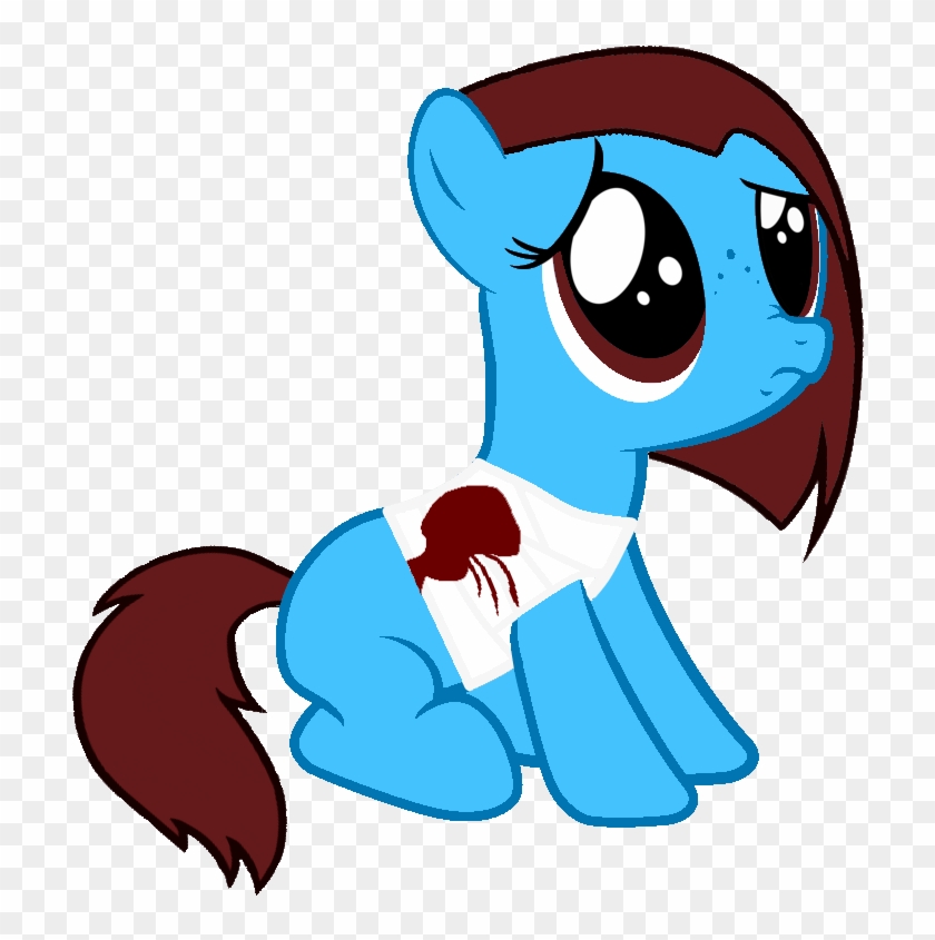 Kitsamoon, Bandage, Blood, Filly, Oc, Oc Only, Sad, - Cartoon #1235974