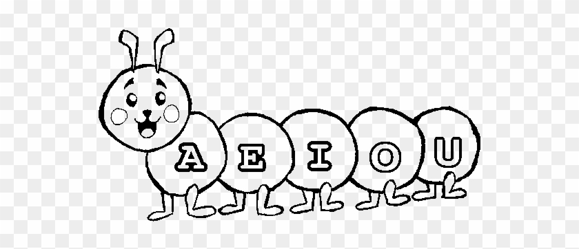 Gusano Con Vocales 2 - Vowels Coloring Pages #1236199