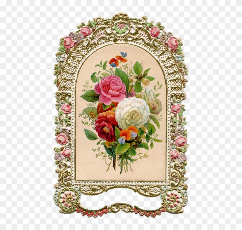 Rose Flower Border 26, Buy Clip Art - Birthday Card 19th Century #1236323