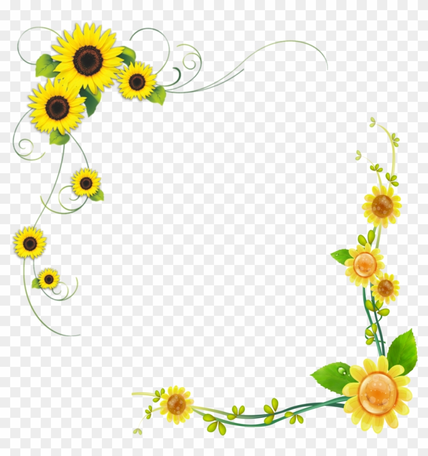 Common Sunflower Floral Design - Sunflower Borders #1237376