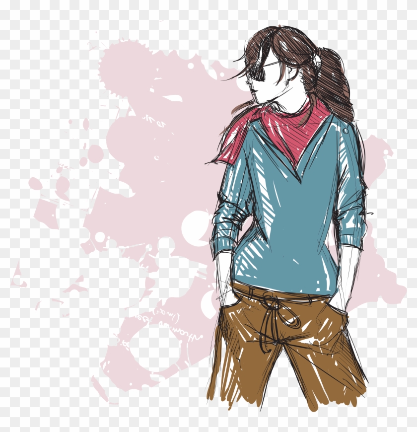Fashion Girl Png Pic - Drawing #1237933