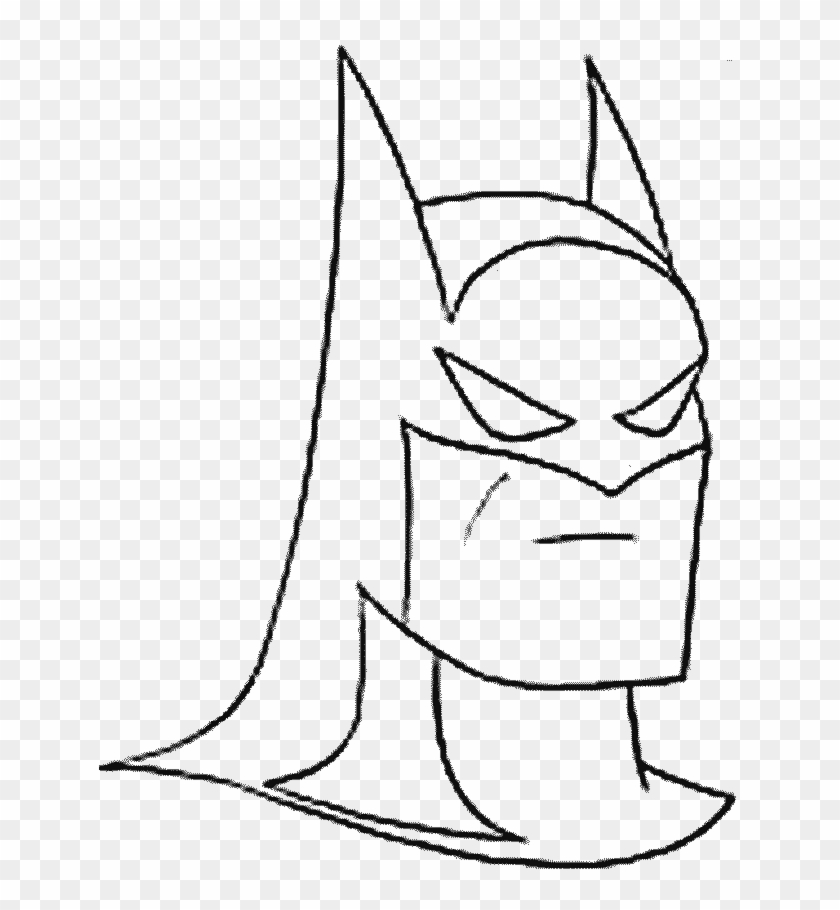 Batman Drawings For Kids - Batman Cartoon Drawing Face #1238169