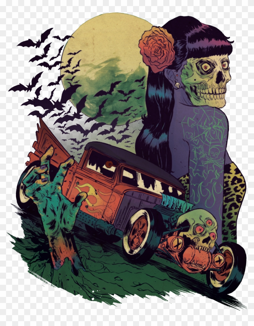 Simplified Illustration For T-shirt Use - Halloween Clip Art #1238754