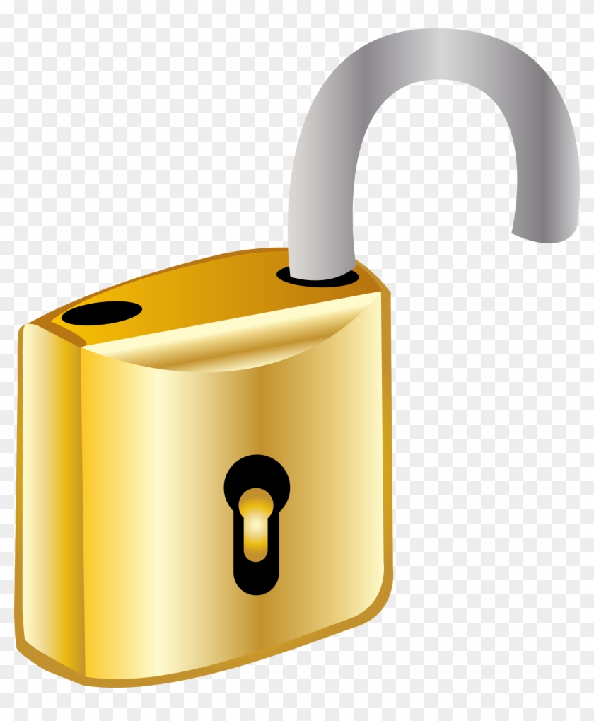 Open Door Lock Vector Diagram - Door Lock Png #1238928