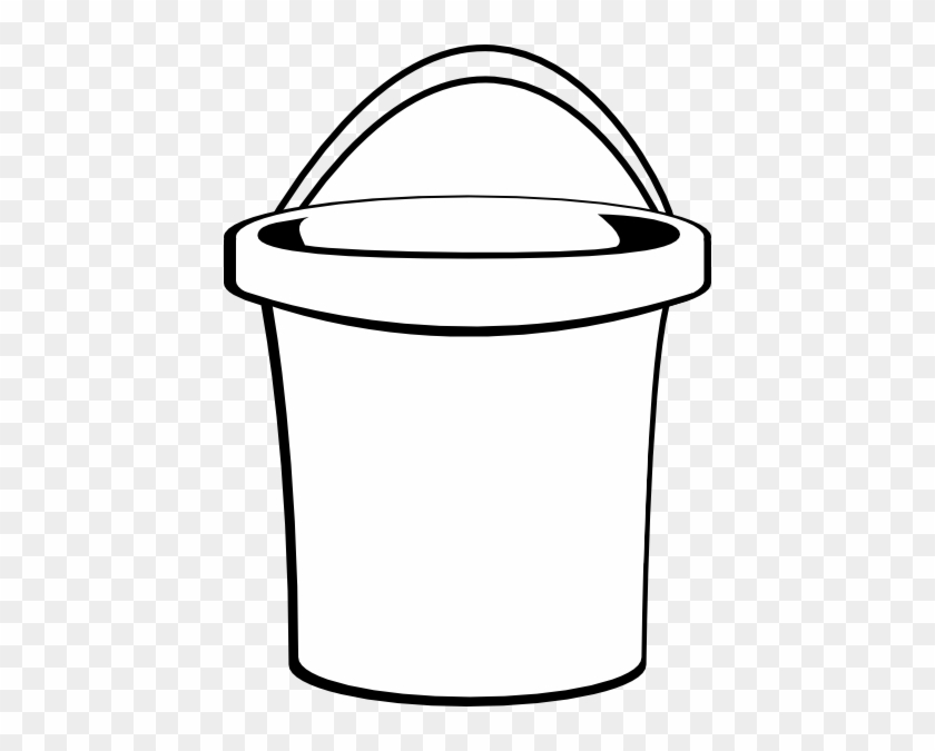 Bucket Clip Art Black And White 206156 - Transparent White Cartoon Bucket #1239106