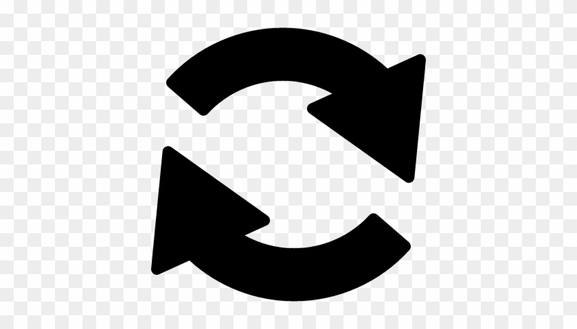Arrows Circle Of Two Rotating In Clockwise Direction - 2 Arrows In A Circle Icon #1239687