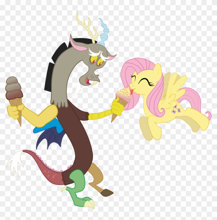 Icecream With Discord By Raggyrabbit94 - Fluttershy #1239747