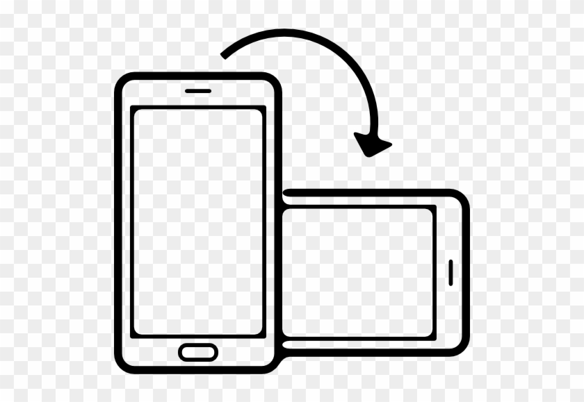 Rotating Mobile Phone From Vertical To Horizontal Position - Rotate Phone Icon Png #1239792
