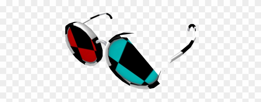 Checkered 3d 60's Round Glasses - Goggles #1240679