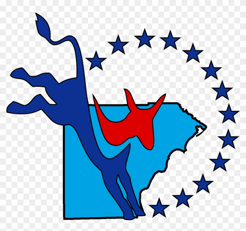 The Ring Of Blue Stars Circles From The Donkey's Toes, - Democratic Party #1241286