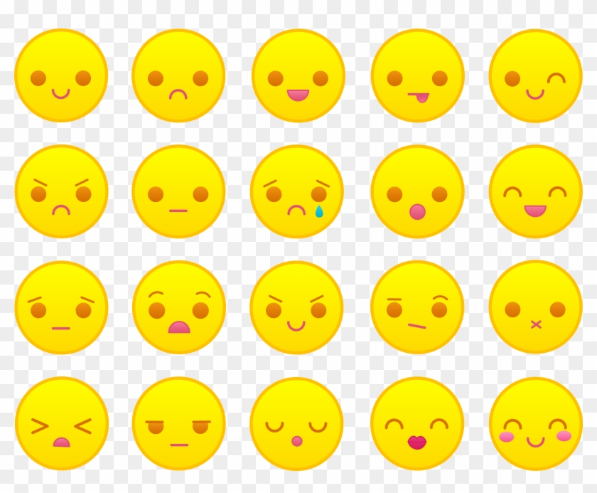 Smileys Clipart Yellow - Emoticons Yellow #1241471