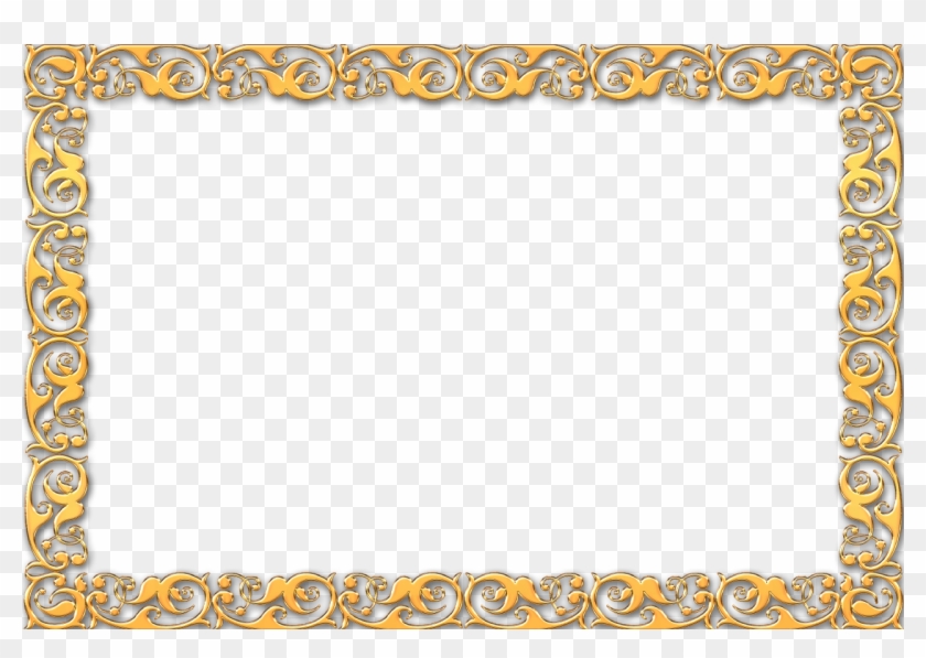 Vintage Gold Frame Border - Simple Golden Frame Png #1241517