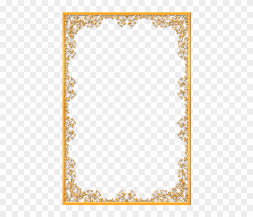 Ornate Gold Frame Png Download - Gold Vintage Border Png #1241880