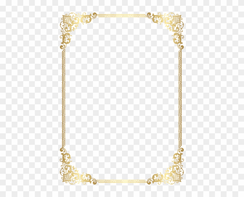 Gold Border Frame Transparent Clip Art Image - Gold Border Clip Art #1241885