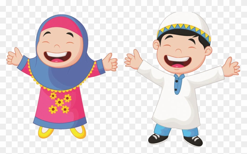 Muslim Cartoon Child Illustration - Gambar Kartun Anak Muslim #1242897