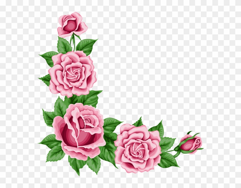Rose Corner Border Png #1243037