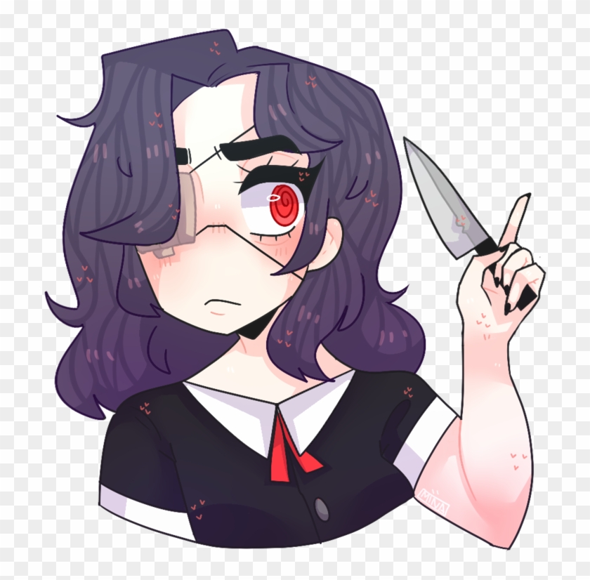 Girl With A Knife By Organexe - Cartoon #1243072