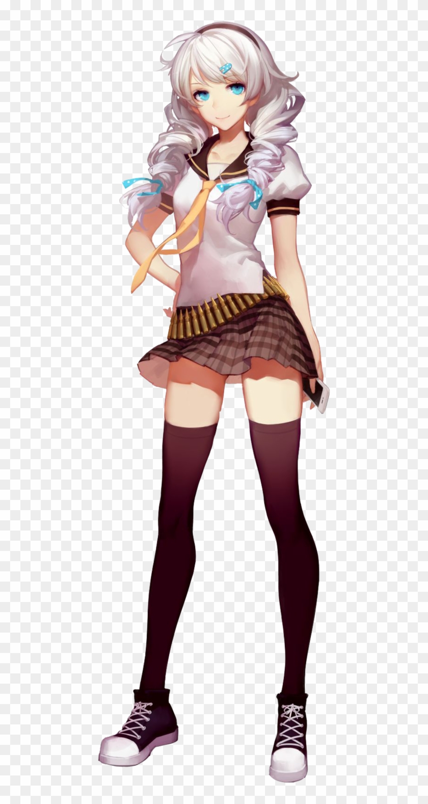 Anime Girl With Phone Render By Rena By Nightsteptrap123 - Honkai Impact 3 Kiana #1243383