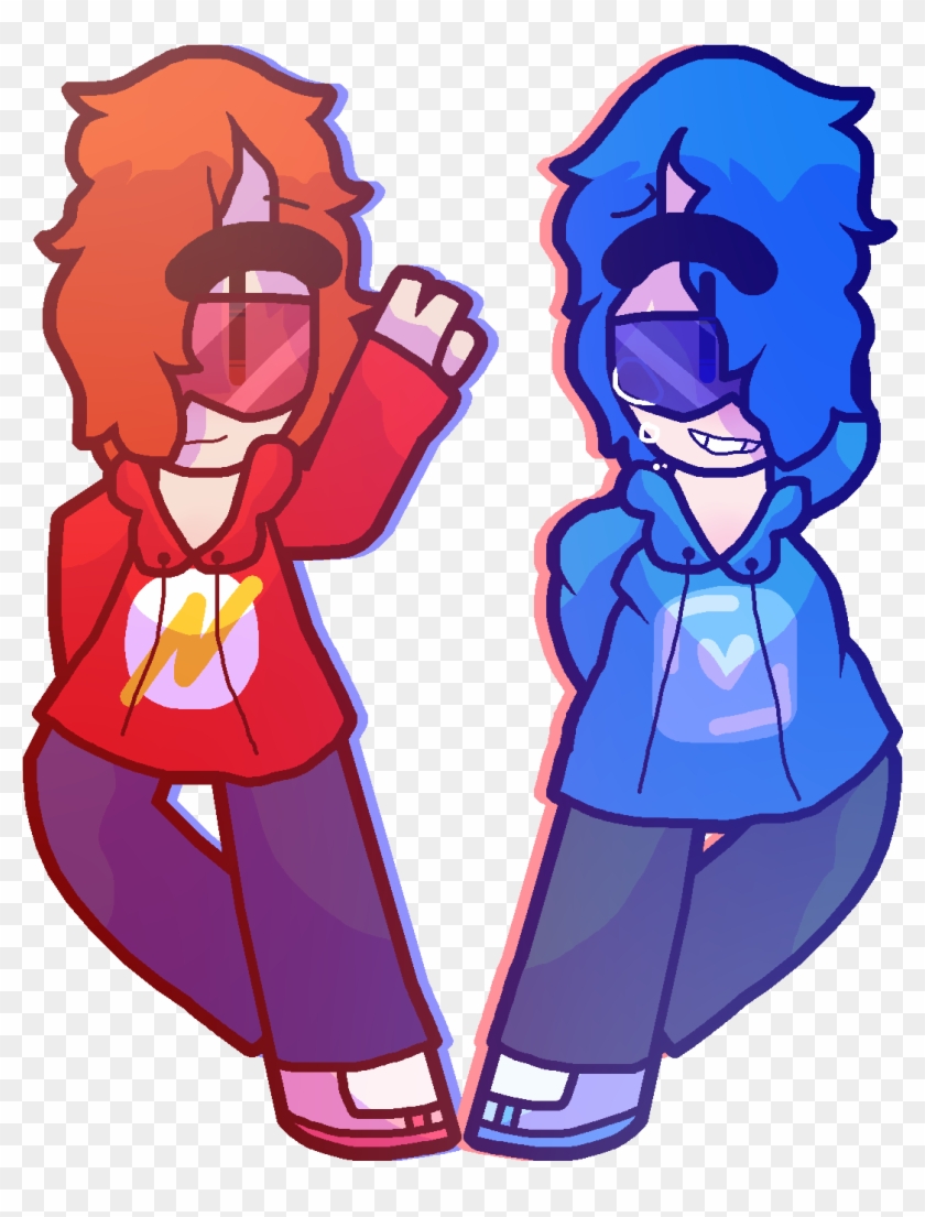 Red Blue By Artistic-box - Cartoon #1243498