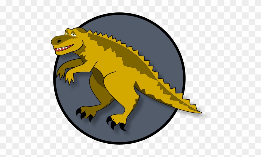 A Cartoon Dinosaur Clipart - Cartoon Dinosaur In A Circle #1243504