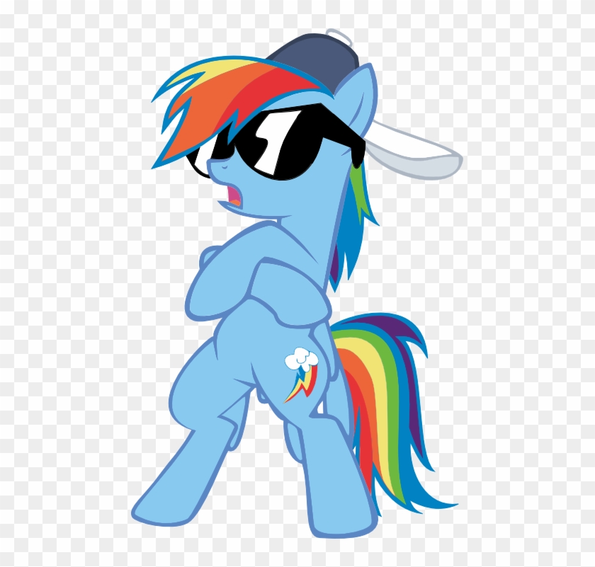 Rainbow Dash Radicalness By Ookami-95 - Rainbow Dash With Sunglasses #1244196