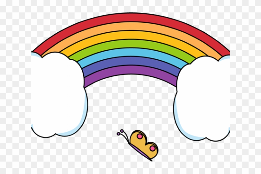 Rainbow Butterfly Clipart Cute - Clip Art #1244536