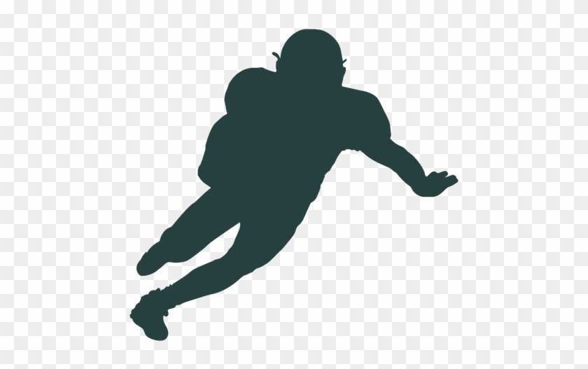 American Football Player Rushing Silhouette Transparent - American Football Player #1244902
