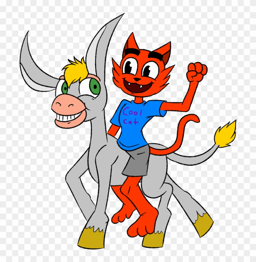 Donkey Ollie And Cool Cat By Omegacornyoverlord - Donkey #1245196