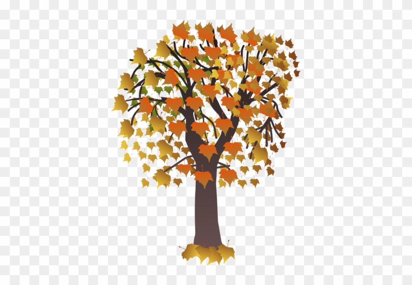 Otoño Árbol Rama Vector Imagen Prediseñada - Draw A Maple Tree #1245970