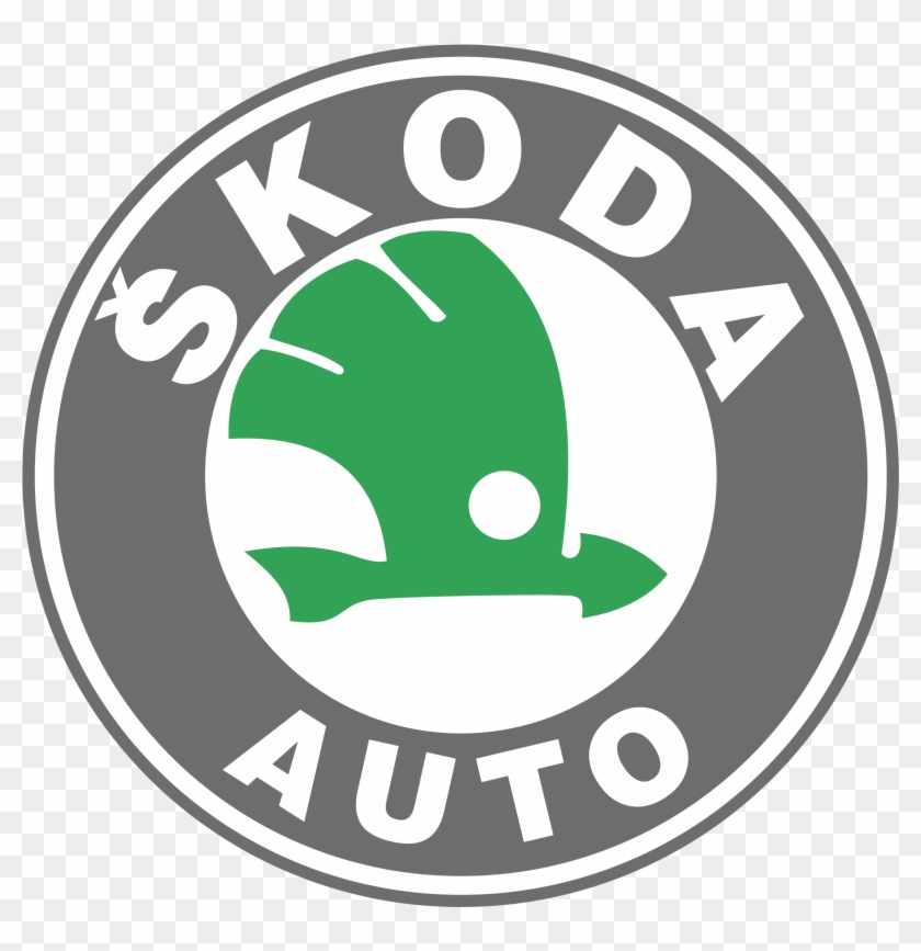 Skoda Auto Logo Black And White - 4 Pcs Separate Chrome License Plate Frame Bolt Screws #1246502