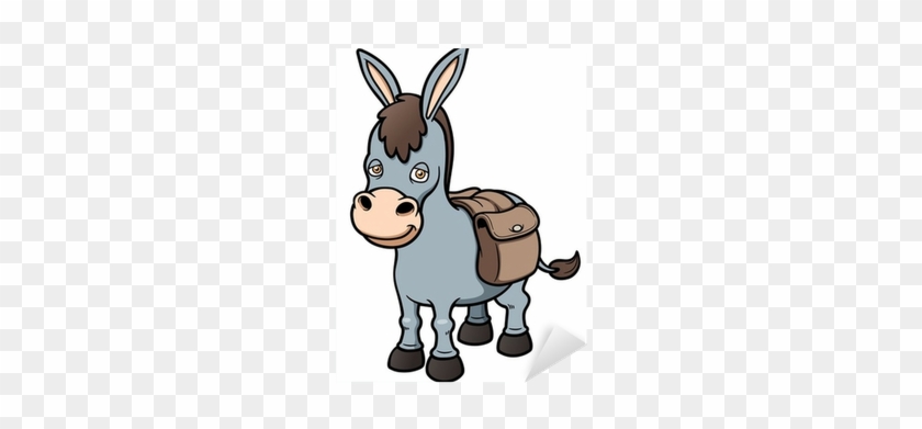 Vector Illustration Of Cartoon Burro Sticker • Pixers® - Maultier Clipart #1249155