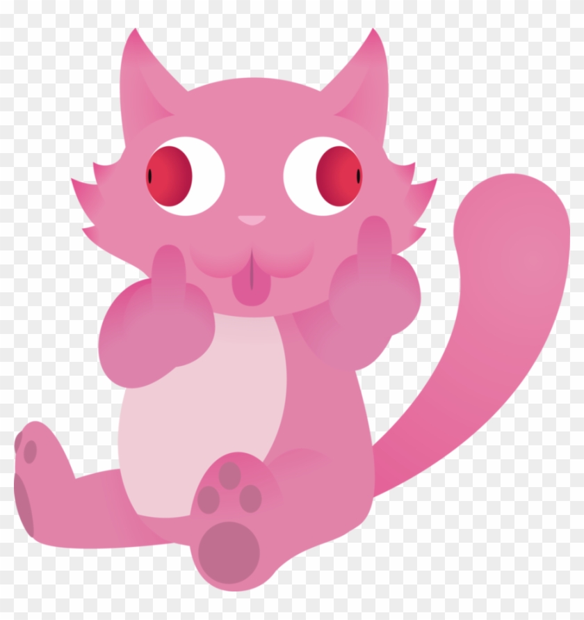 The Cat That Flips The Bird By Dasruedi - Cartoon #1249832