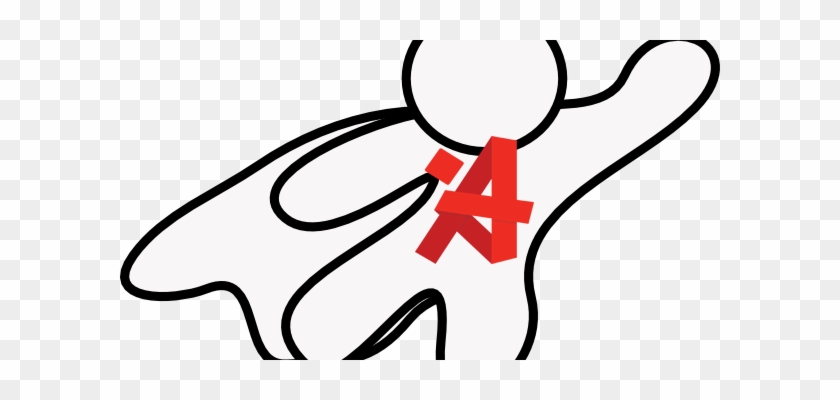 A Superhero Figure With A Cape And The Amuse "a" Logo - Super Hero Outline #1249988