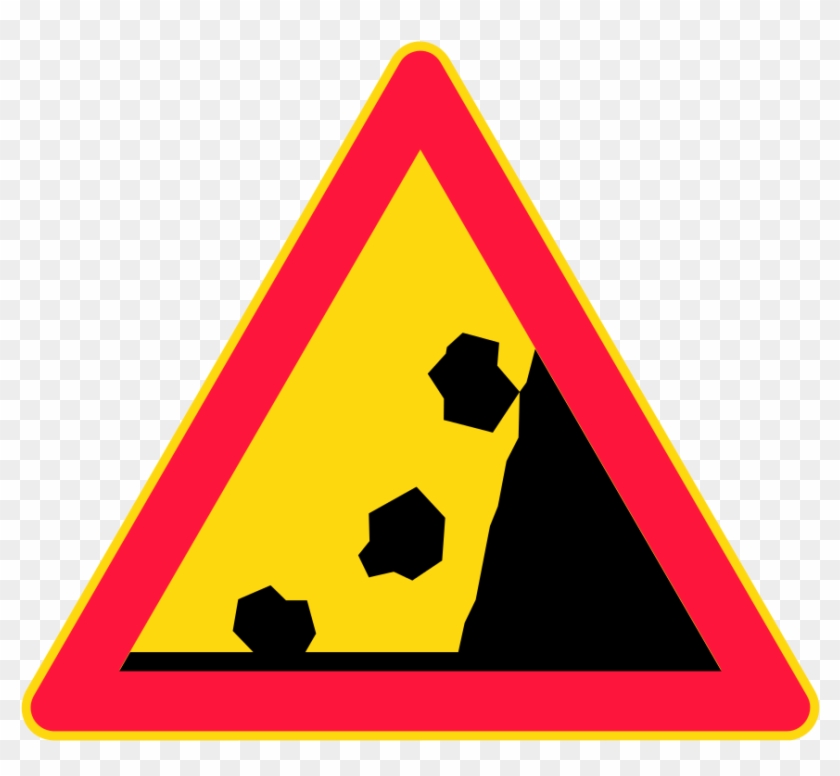 Finland Road Sign - Beware Falling Rocks #1250327