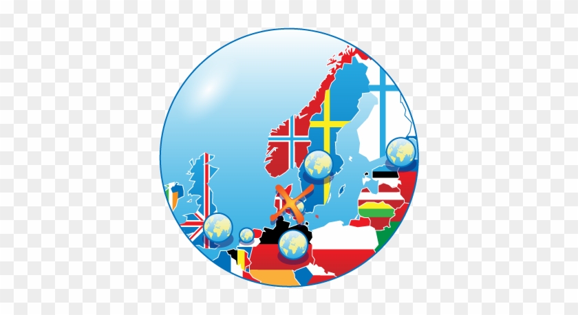 Flag Map Over Europe - Europakarta Flaggor #1250826